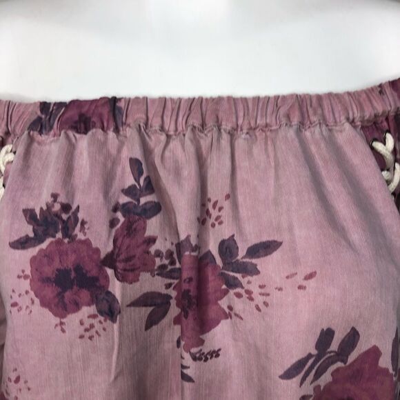 STANDARD Grace Pink Off The Shoulder Floral Top Size Small - Picture 3 of 9